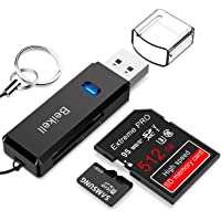 Beikell Lector de Tarjetas USB 3.0 de Memoria SD-Micro SD de Alta Velocidad con Llavero Portátil para TF- SDXC- SDHC- MS…